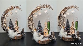 DIY Christmas Decorations ideas Decoratiuni de Craciun Aranjament de Craciun din crengi naturale [upl. by Romain31]