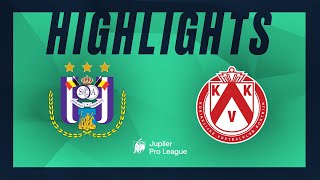 RSC Anderlecht  KV Kortrijk hoogtepunten [upl. by Irmine524]