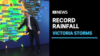 Record rainfall across Victoria with more severe weather expected  ABC News [upl. by Kamin]