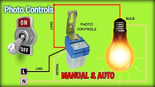 Manual Automatic Photocell Sensor Circuit [upl. by Ahseikram309]