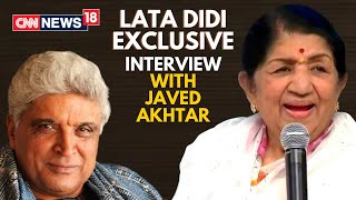 Lata Mangeshkar Interview with Javed Akhtar  Lata Mangeshkar Latest News  CNN News18 Live [upl. by Ocirne]