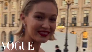 Gigi Hadid Behind The Scenes  Vogue World Paris [upl. by Notled]