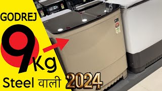 Godrej New 9kg Steel Wali Washing Machine Model Design Features Uses and Review ULTS 90 50 DB2 2024 [upl. by Speroni178]