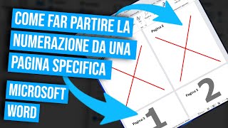 Come far partire la numerazione da una pagina specifica su Word  Numerare le pagine in Word [upl. by Werra]