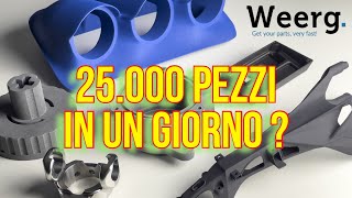 25000 pezzi stampati 3D in un solo giorno  Con WEERG tutto è possibile  HP MJF  FDM  CNC  MSLA [upl. by Herrle]