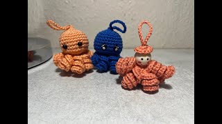 Tuto bébé pieuvre porte clé au crochet AlextitiaTutoCrochet [upl. by Leterg168]