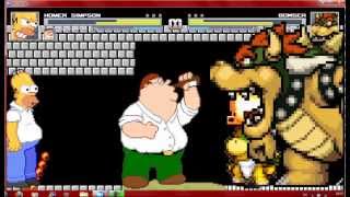 Mugen Homer and Peter vs Bowser and Bowser Jr [upl. by Cleodal]