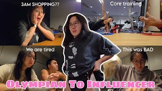 Olympic Swimmer Vlog 3AM shopping core training amp what we eat [upl. by Myrtle651]