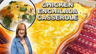 SIMPLE CHICKEN ENCHILADA CASSEROLE RECIPE  A Delicious Easy Mexican Meal Idea [upl. by Lambert]