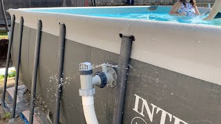 Intex Ultraframe Jet Air Valve Leak Temp Fix  Free Temp Fix [upl. by Orodoet]