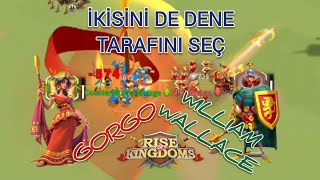 William Wallace VS Gorgo  İkisini De Dene Tarafını Seç Rise of Kingdoms [upl. by Intruok]