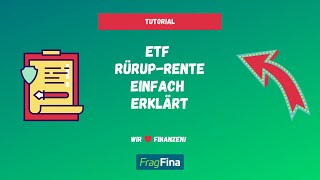 Die ETF RürupRente Basisrente einfach erklärt 🎓 [upl. by Devan]