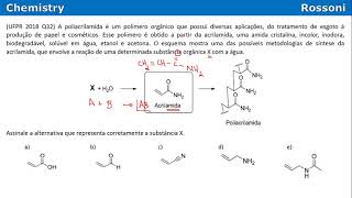 UFPR 20181 Q32  Produção da acrilamida [upl. by Docila]