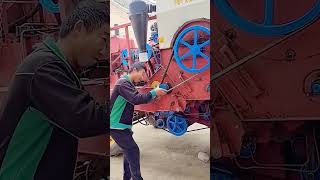 Rotary tiller drive shaft belt installation process [upl. by Riebling]