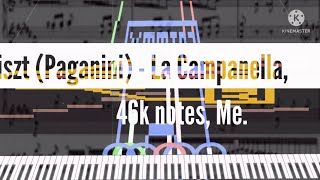 Black Midi Liszt Paganini  La Campanella 46k notes Me [upl. by Anemolif]