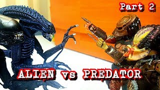 Alien Vs Predator Stop Motion 2  AG Stop Motion [upl. by Enomaj]