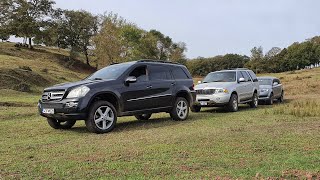 Mercedes Benz GL vs Lincoln Navigator vs Audi Q7  OFF ROAD  PART 1 [upl. by Aehtorod]