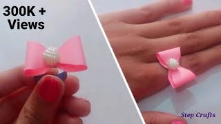 How To Make Beautiful Paper Ring In Very Easy Steps  DIY Beautiful Paper Ring  Paper Ring  Crafts [upl. by Nitnilc679]