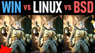 Linux vs FreeBSD vs Windows Gameplay Performance Comparison 2024 [upl. by Seaman]