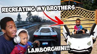 We Created My 3 Year Old Brothers Lamborghini In Forza [upl. by Eiruam]