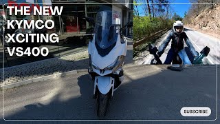 The NEW Kymco Xciting SV400i 2024  Walkaround review and driving [upl. by Norrv]