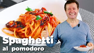 SPAGHETTI AL POMODORO  Semplici con passata di pomodoro e tocco gourmet [upl. by Auof7]