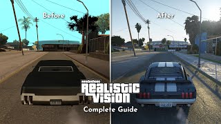 GTA San Andreas  How to Install RenderHook RealisticVision R3  Complete Guide [upl. by Ylrebmi]