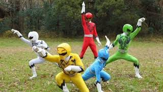 Power Rangers Animal Force Fanmade intro and Outro theme song Power Rangers Exocaliber [upl. by Anirehs389]