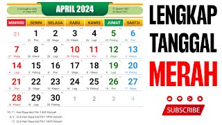 Kalender 2024 Lengkap Dengan Tanggal Merah [upl. by Odlanyar577]