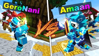 INSANE Battle  Amaan BG VS GERO Nani in Bedwars [upl. by Ailido]