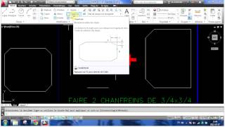 commande chanfrein Autocad CA [upl. by Terryn363]