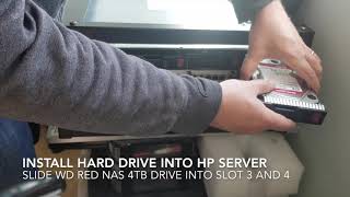 Video tutorial on how to insert a 35 hard drive into the HP proliant dl360 g8 server [upl. by Srednas412]