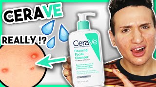 CeraVe FOAMING Facial CLEANSER Review Perfect for OILY ACNE PRONE skin [upl. by Siuqram]