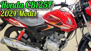 Honda cb125f self start 2024 model detailed review spec amp price  mototrendpk [upl. by Natsud]