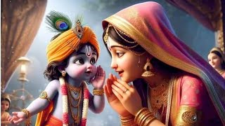 Radha Krishna cartoon photo video। Jay Shree Krishna Love song YouTube video editor [upl. by Einnod]