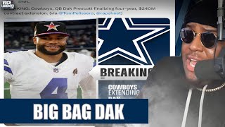 ✭ Dallas Cowboys and QB Dak Prescott agree to 4 year 260m contract [upl. by Troyes]