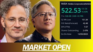 NVIDIA SURGES TO ALL TIME HIGHS PALANTIR IS MEETING WITH THE WHITE HOUSE  MARKET OPEN [upl. by Januarius781]