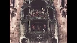 Glockenspiel at Rathaus Town Hall in Munich Germany [upl. by Ahsiad]