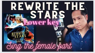 Rewrite The Stars  Zac Efron x Zendaya  Karaoke  Male Part Only [upl. by Ludewig760]