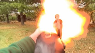 Springfield 1816 flintlock musket POV firing [upl. by Anyel442]