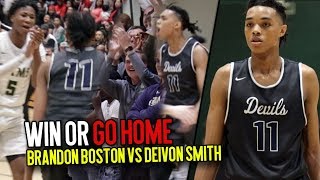 WIN OR GO HOME Brandon Boston Jr amp 4Star Deivon Smith FACE OFF In a PRIMETIME Sweet 16 Matchup [upl. by Towne]