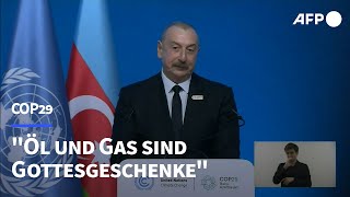 UNKlimakonferenzGastgeber nennt Öl und Gas quotGottesgeschenkequot  AFP [upl. by Leonelle245]