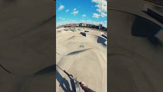 Challenging Curved Ledge Grind on my Scooter Biggest Skatepark in America [upl. by Rosena]