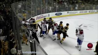 Benoit Pouliot vs David Krejci Feb 9 2011 [upl. by Fishback]