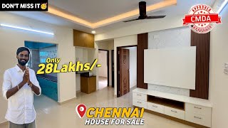 Just 28Lakhs😱2BHK House for sale in Chennai💥Next Street to School🥳 [upl. by Anir547]