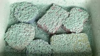 ASMR RECYCLED PASTE • SPONGES SQUEEZES • RINSING ❄️❄️ [upl. by Naginarb]