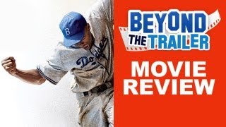 42 Movie Review 2013  Chadwick Boseman is Jackie Robinson  Beyond The Trailer [upl. by Sandell243]