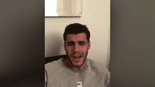 ALVARO MORATA canta “ALE REAL MADRID ALE ALE” [upl. by Tamsky230]