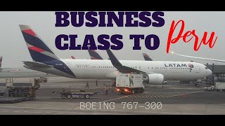 LATAM Boeing 767300 Business Class to Lima Peru [upl. by Airetnohs]