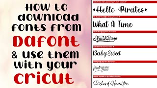 How to download Fonts from Dafontcom and get them into Cricut Design Space [upl. by Surat82]